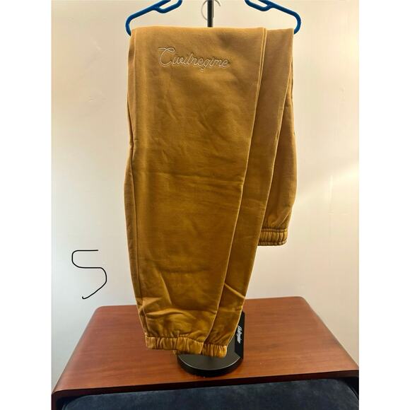 Civil Regime Pants - SZ S - NWT Tan jogger sweatpants, Civil Regime